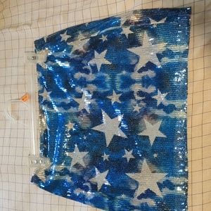Lucky and blessed sequined star skirt